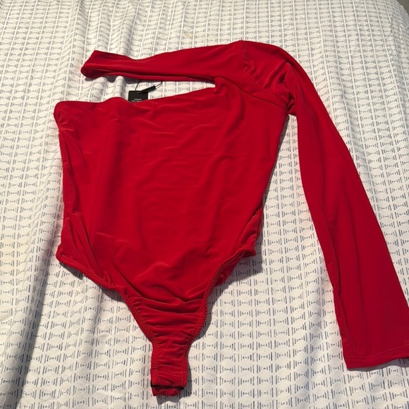 Red Long Sleeve Bodysuit - Picture 1 of 4
